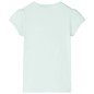 Kinder-T-Shirt Helles Minzgrün 128 Kinder-T-Shirt Helles Minzgrün 128