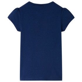Kinder-T-Shirt Marineblau 128
