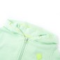 Kinder-Kapuzenpullover mit Reißverschluss Hellgrün 116 Kinder-Kapuzenpullover mit Reißverschluss Hellgrün 116