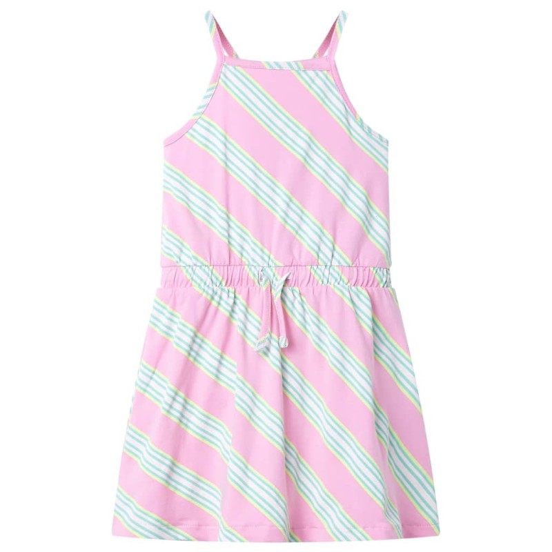 Kinderkleid mit Kordelzug Ärmellos Rosa 128 Kinderkleid mit Kordelzug Ärmellos Rosa 128