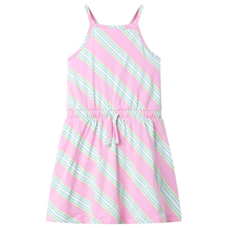 Kinderkleid mit Kordelzug Ärmellos Rosa 104 Kinderkleid mit Kordelzug Ärmellos Rosa 104