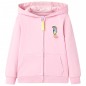 Kinder-Kapuzenpullover mit Reißverschluss Hellrosa 92 Kinder-Kapuzenpullover mit Reißverschluss Hellrosa 92