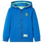 Kinder-Kapuzenpullover mit Reißverschluss Blau 104 Kinder-Kapuzenpullover mit Reißverschluss Blau 104