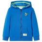Kinder-Kapuzenpullover mit Reißverschluss Blau 128 Kinder-Kapuzenpullover mit Reißverschluss Blau 128