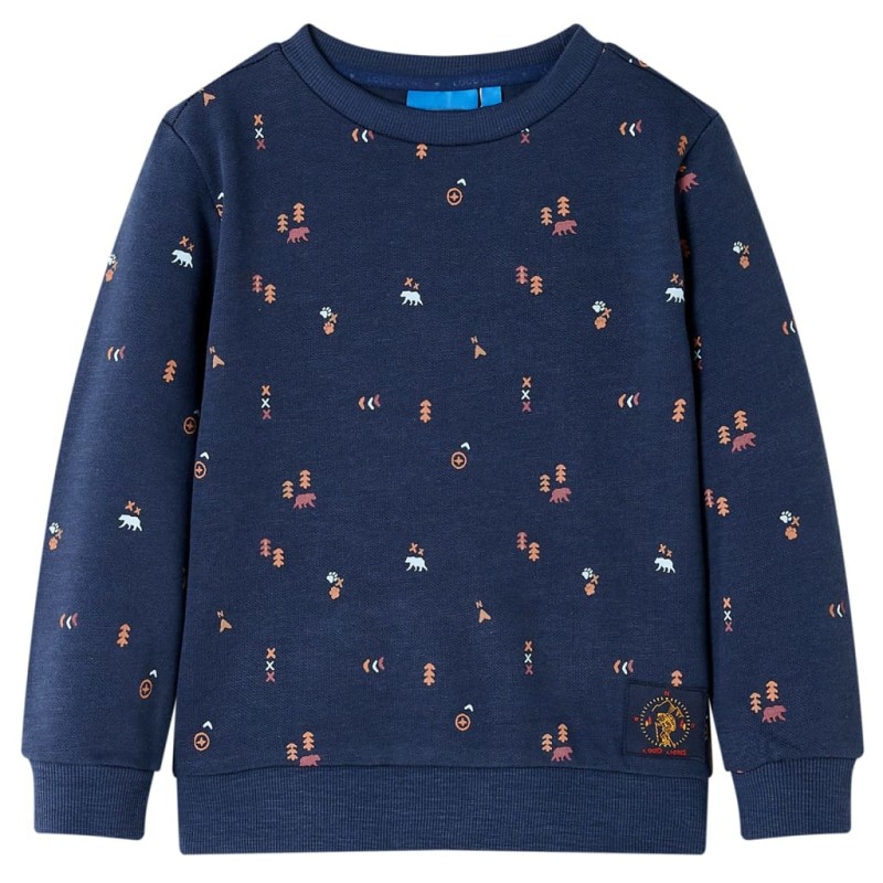 Kinder-Sweatshirt Marineblau Melange 140 Kinder-Sweatshirt Marineblau Melange 140