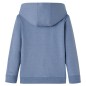 Kinder-Kapuzenpullover Blau Melange 140 Kinder-Kapuzenpullover Blau Melange 140
