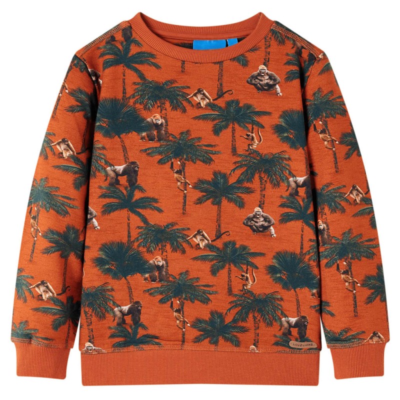 Kinder-Sweatshirt Helles Rostbraun 128 Kinder-Sweatshirt Helles Rostbraun 128
