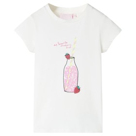 Kinder-T-Shirt Ecru 128