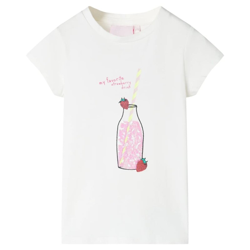 Kinder-T-Shirt Ecru 128 Kinder-T-Shirt Ecru 128