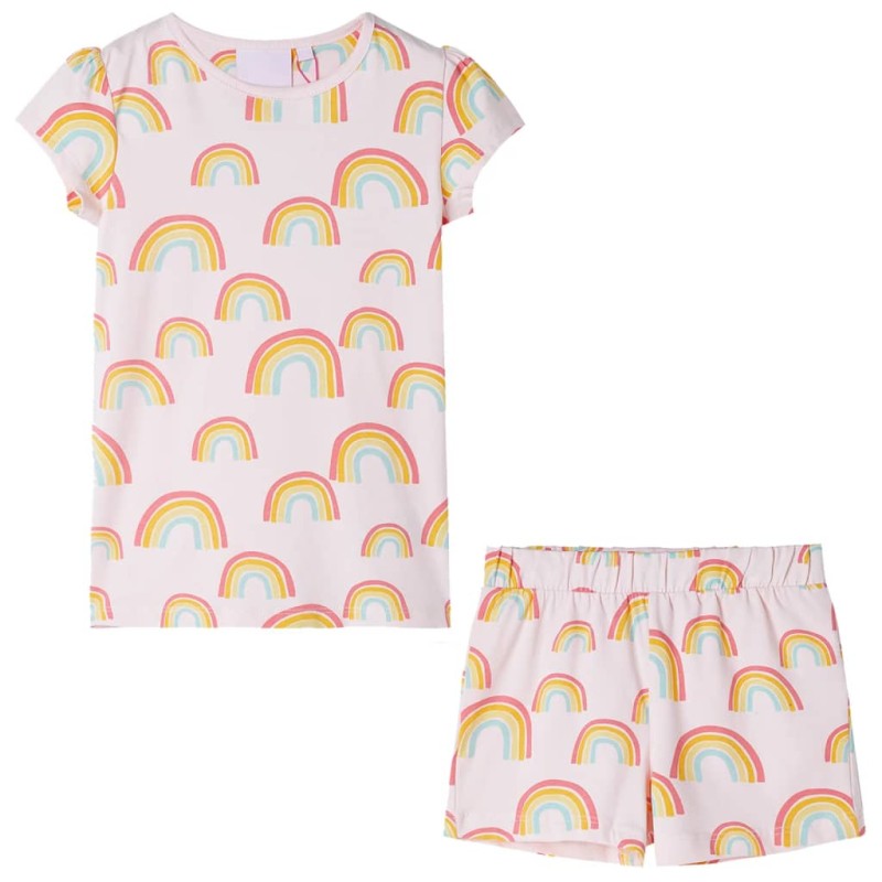 Kinderpyjama mit Kurzen Ärmeln Zartrosa 128 Kinderpyjama mit Kurzen Ärmeln Zartrosa 128