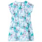 Kinderkleid Ecru und Dunkles Minzgrün 128 Kinderkleid Ecru und Dunkles Minzgrün 128