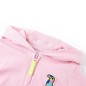 Kinder-Kapuzenpullover mit Reißverschluss Hellrosa 116 Kinder-Kapuzenpullover mit Reißverschluss Hellrosa 116