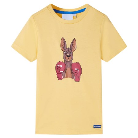 Kinder-Kurzarmshirt Gelb 128