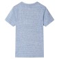 Kinder-Kurzarmshirt Blau Melange 140 Kinder-Kurzarmshirt Blau Melange 140