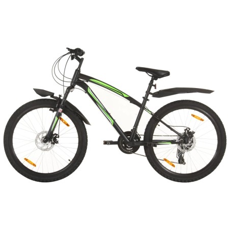 Mountainbike 21 Gang 26 Zoll Rad 36 cm Schwarz