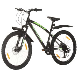 Mountainbike 21 Gang 26 Zoll Rad 36 cm Schwarz