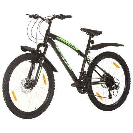 Mountainbike 21 Gang 26 Zoll Rad 36 cm Schwarz