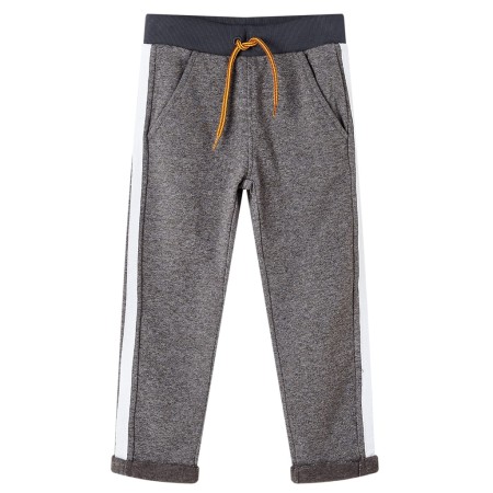Kinder-Trainingshose Dunkelgrau Melange 140