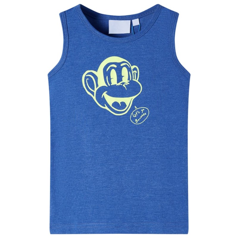 Kinder-Tanktop Blau Melange 128 Kinder-Tanktop Blau Melange 128