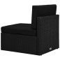 12-tlg. Garten-Lounge-Set mit Kissen Schwarz Poly Rattan 12-tlg. Garten-Lounge-Set mit Kissen Schwarz Poly Rattan