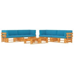 6-tlg. Paletten-Lounge-Set Honigbraun Imprägniertes Kiefernholz