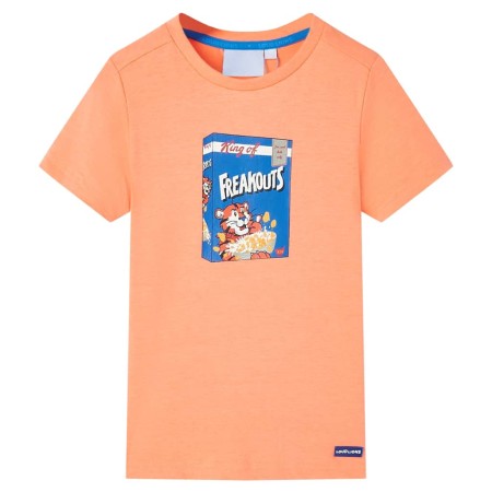 Kinder-Kurzarmshirt Neonorange 92
