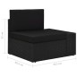 5-tlg. Garten-Lounge-Set mit Kissen Schwarz Poly Rattan 5-tlg. Garten-Lounge-Set mit Kissen Schwarz Poly Rattan