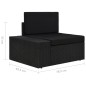 5-tlg. Garten-Lounge-Set mit Kissen Schwarz Poly Rattan 5-tlg. Garten-Lounge-Set mit Kissen Schwarz Poly Rattan