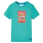 Kinder-Kurzarmshirt Dunkles Minzgrün 116 Kinder-Kurzarmshirt Dunkles Minzgrün 116