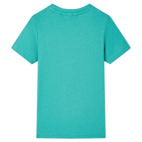 Kinder-Kurzarmshirt Dunkles Minzgrün 116