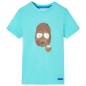 Kinder-Kurzarmshirt Aquablau 128 Kinder-Kurzarmshirt Aquablau 128