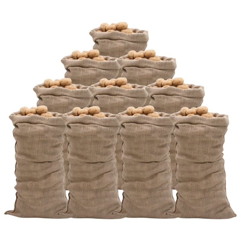 vidaXL Jutesäcke 10 Stk. 65x135 cm 100% Jute 220 g/m² vidaXL Jutesäcke 10 Stk. 65x135 cm 100% Jute 220 g/m²