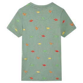 Kinder-Kurzarmshirt Khaki 128