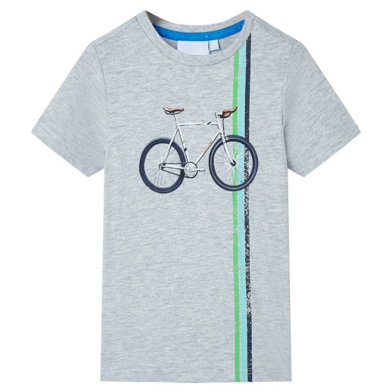 Kinder-Kurzarmshirt Grau 128 Kinder-Kurzarmshirt Grau 128