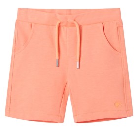 Kindershorts mit Kordelzug Neonorange 104