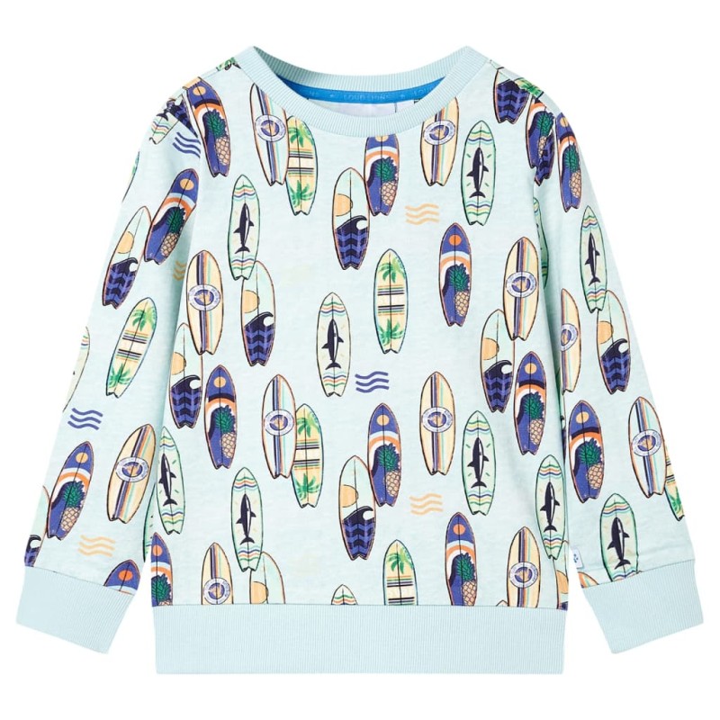 Kinder-Sweatshirt Hellblau Melange 116 Kinder-Sweatshirt Hellblau Melange 116