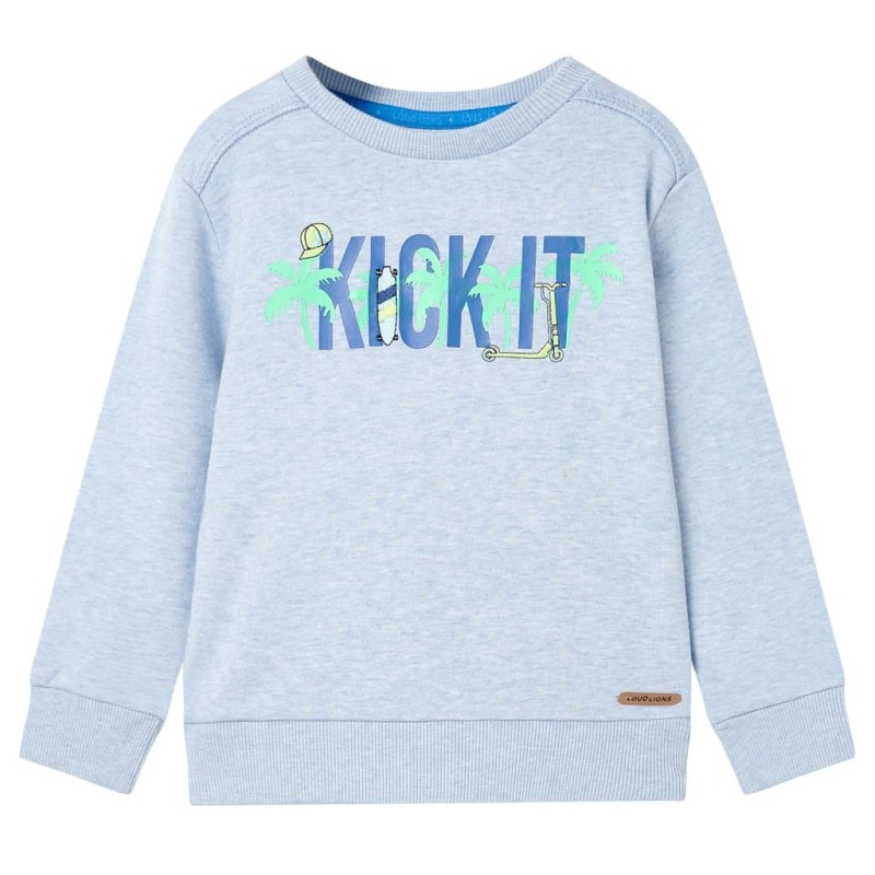Kinder-Sweatshirt Hellblau Melange 104 Kinder-Sweatshirt Hellblau Melange 104