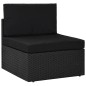 9-tlg. Garten-Lounge-Set mit Kissen Schwarz Poly Rattan 9-tlg. Garten-Lounge-Set mit Kissen Schwarz Poly Rattan