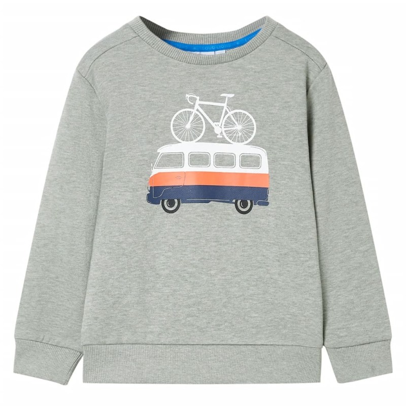 Kinder-Sweatshirt Hellkhaki Melange 104 Kinder-Sweatshirt Hellkhaki Melange 104