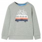 Kinder-Sweatshirt Hellkhaki Melange 104 Kinder-Sweatshirt Hellkhaki Melange 104