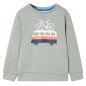 Kinder-Sweatshirt Hellkhaki Melange 128 Kinder-Sweatshirt Hellkhaki Melange 128