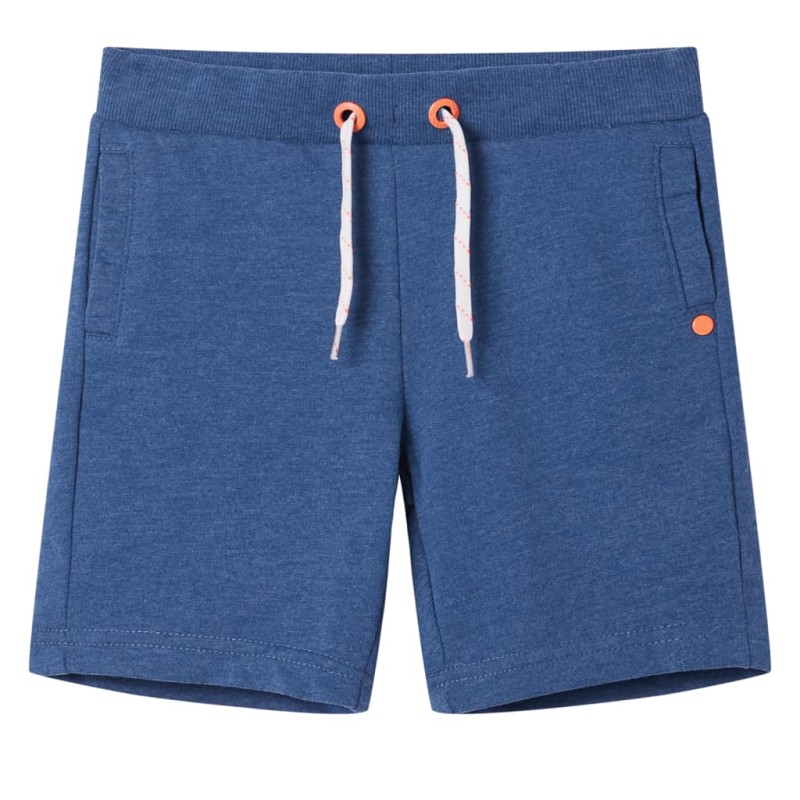Kindershorts mit Kordelzug Dunkelblau Melange 116 Kindershorts mit Kordelzug Dunkelblau Melange 116
