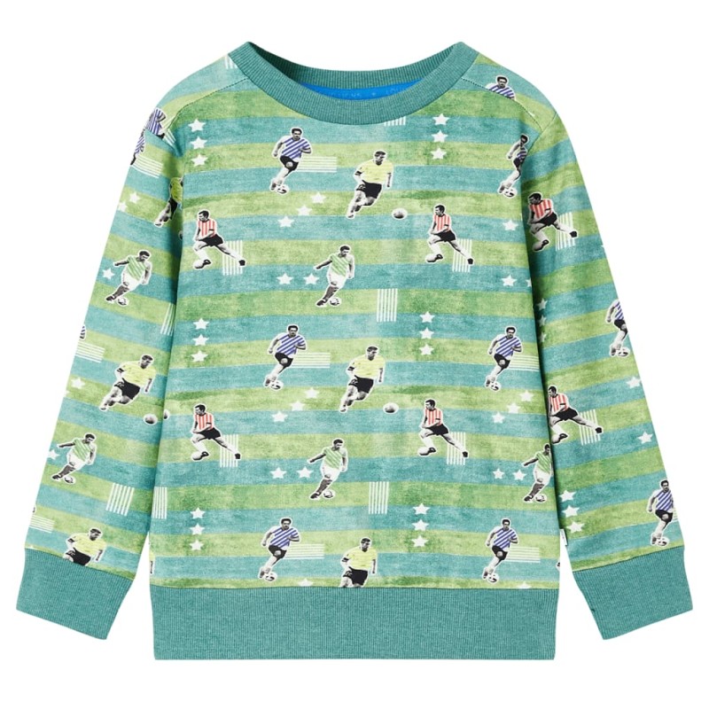Kinder-Sweatshirt Hellgrün Melange 128 Kinder-Sweatshirt Hellgrün Melange 128