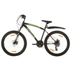 Mountainbike 21 Gang 26 Zoll Rad 46 cm Schwarz