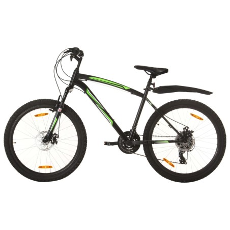 Mountainbike 21 Gang 26 Zoll Rad 46 cm Schwarz
