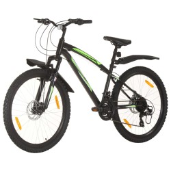 Mountainbike 21 Gang 26 Zoll Rad 46 cm Schwarz