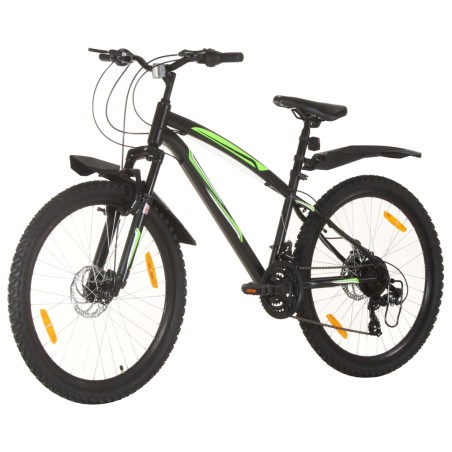 Mountainbike 21 Gang 26 Zoll Rad 46 cm Schwarz
