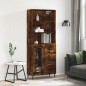 Highboard Räuchereiche 69,5x34x180 cm Holzwerkstoff Highboard Räuchereiche 69,5x34x180 cm Holzwerkstoff