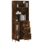 Highboard Räuchereiche 69,5x34x180 cm Holzwerkstoff Highboard Räuchereiche 69,5x34x180 cm Holzwerkstoff