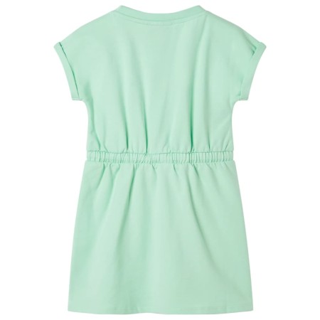 Kinderkleid mit Kordelzug Hellgrün 140